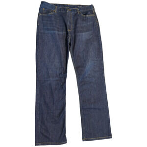 HART SCHAFFNER MARX Dark Rinse Straight Leg Distressed Jeans Men's 38 x 32